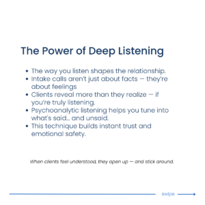 Active Listening: Transforming Client Intake